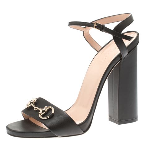 gucci black sandals heels|high heeled sandals block heel.